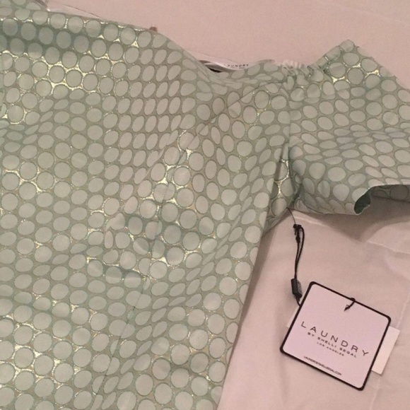 Laundry by Shelli Segal Off The Shoulder Metallic Short Sleeve Dress ,Size 0,NEW - Picture 4 of 9